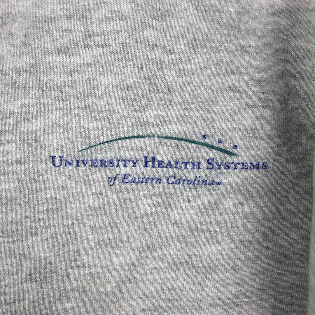 Vintage 1990'S Lee University Health Systems Advertising Sweatshirt, Made in USA, Men's XL cotton gray type Vintage Second Hand