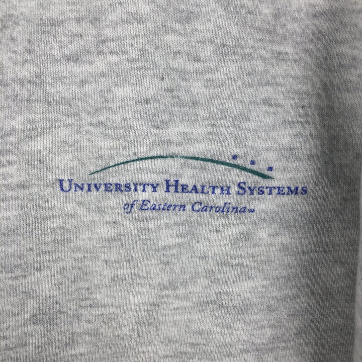 Vintage 1990'S Lee University Health Systems Advertising Sweatshirt, Made in USA, Men's XL cotton gray type Vintage Second Hand