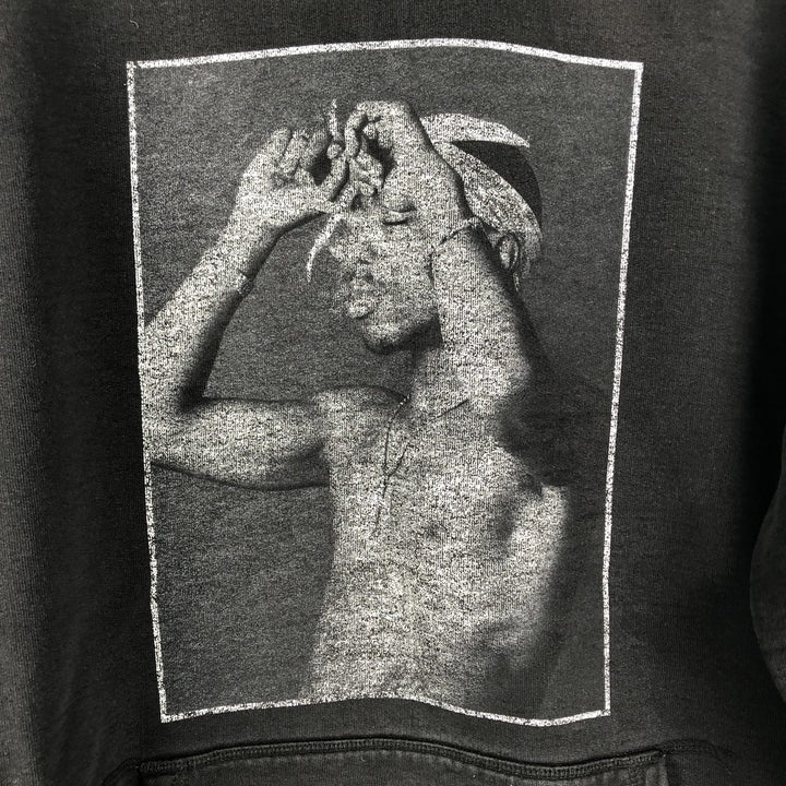 2pac Rap Sweatshirt Pullover Hoodie, Men's Size Small unclear black type Vintage Second Hand