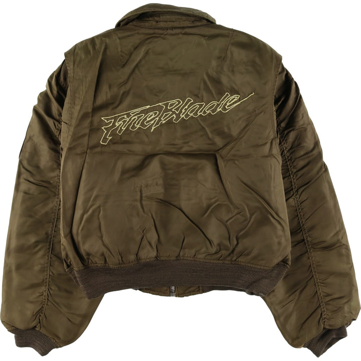 Civilian CROSSBY MA-1 Style Padded Military Flight Jacket, Men's Size XL unclear brown type Vintage Second Hand