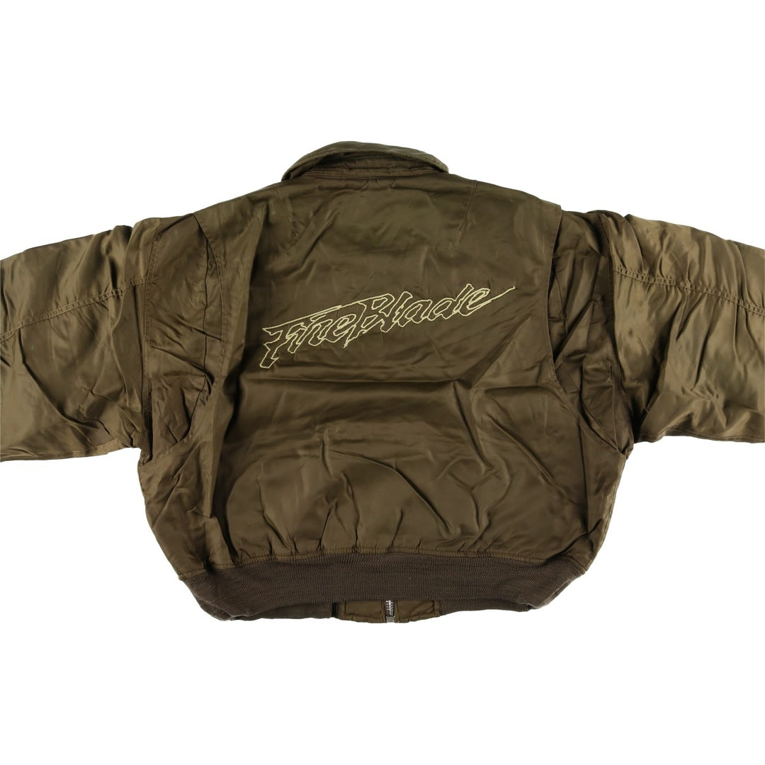 Civilian CROSSBY MA-1 Style Padded Military Flight Jacket, Men's Size XL unclear brown type Vintage Second Hand