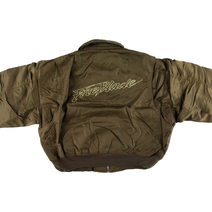 Civilian CROSSBY MA-1 Style Padded Military Flight Jacket, Men's Size XL unclear brown type Vintage Second Hand