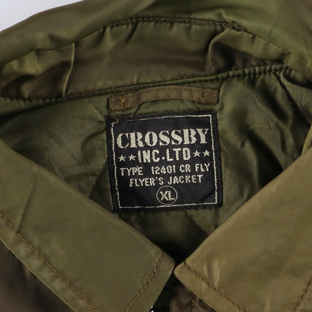 Civilian CROSSBY MA-1 Style Padded Military Flight Jacket, Men's Size XL unclear brown type Vintage Second Hand