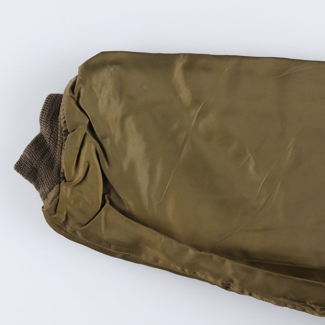 Civilian CROSSBY MA-1 Style Padded Military Flight Jacket, Men's Size XL unclear brown type Vintage Second Hand