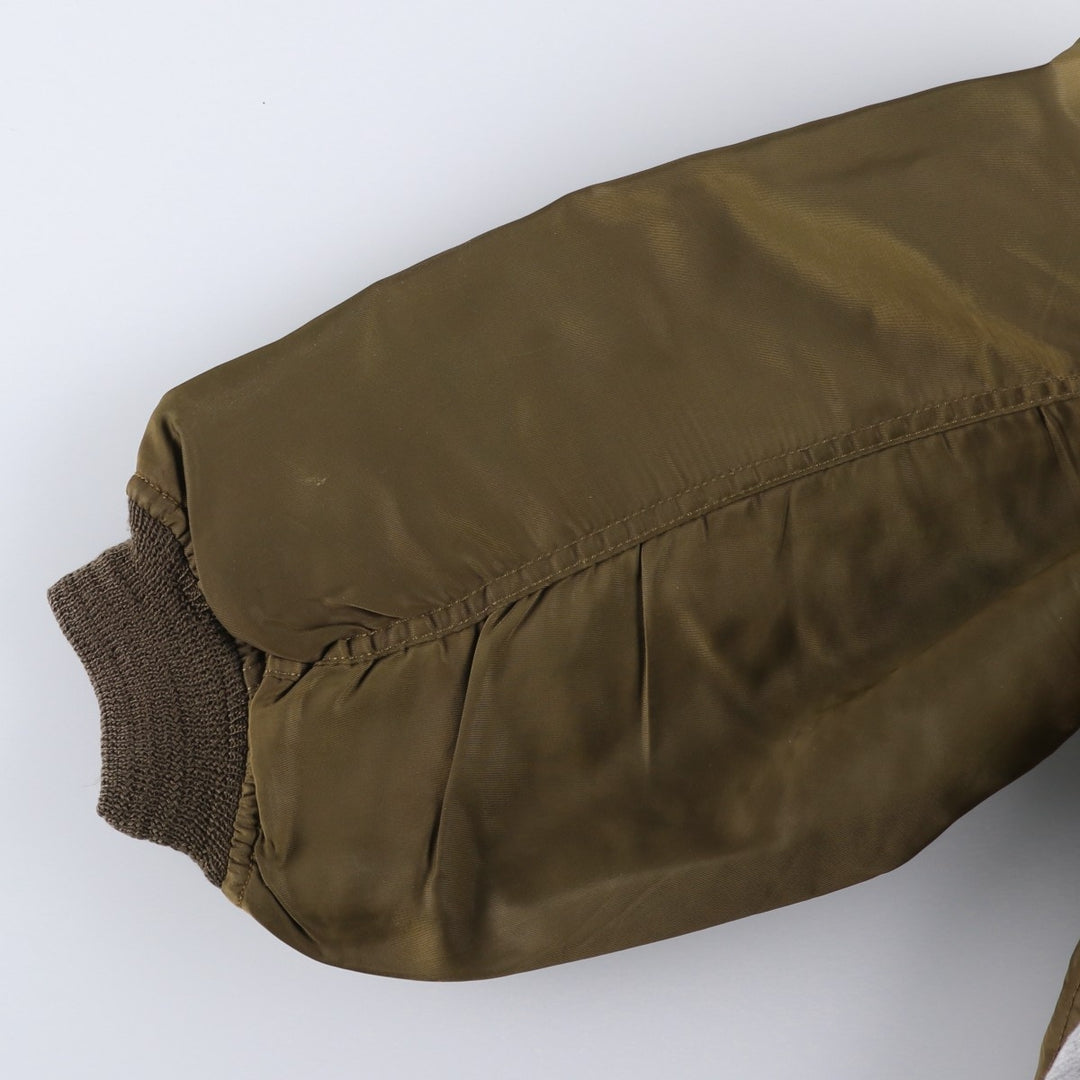 Civilian CROSSBY MA-1 Style Padded Military Flight Jacket, Men's Size XL unclear brown type Vintage Second Hand