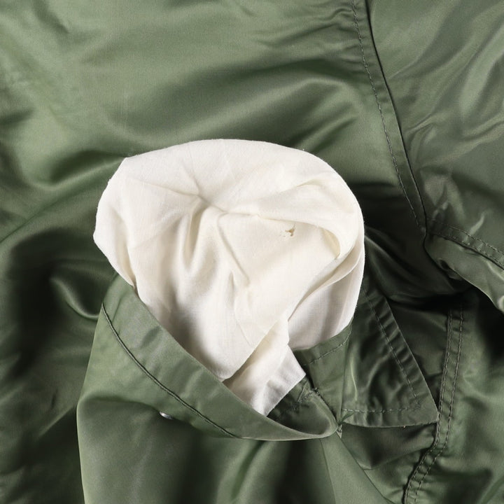 Civilian CORINTH MFG CO MA-1 style padded military flight jacket, men's size M Nylon Khaki type Vintage Second Hand