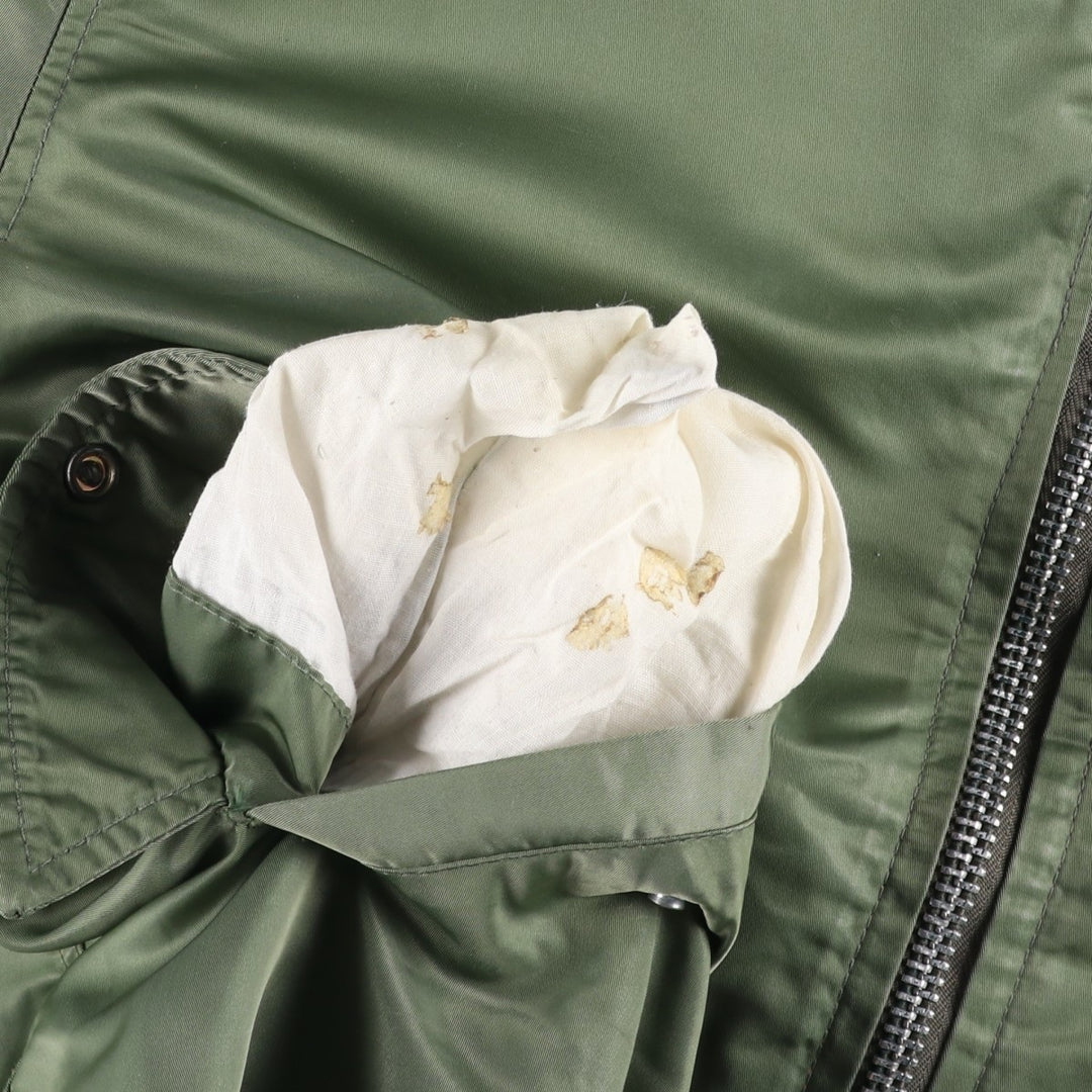 Civilian CORINTH MFG CO MA-1 style padded military flight jacket, men's size M Nylon Khaki type Vintage Second Hand