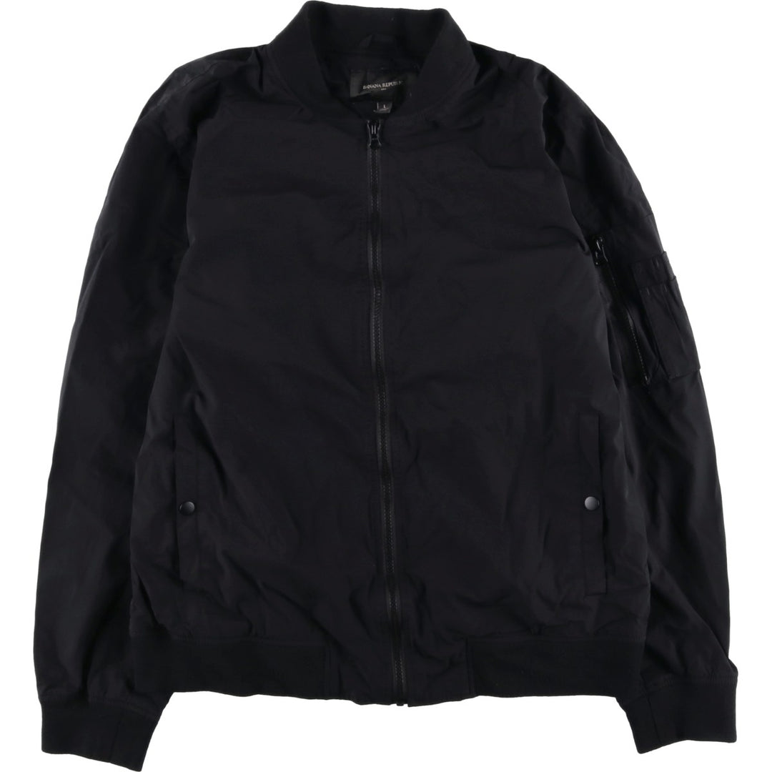 2000'S Banana Republic MA-1 style nylon blouson, men's size L Nylon black type Vintage Second Hand