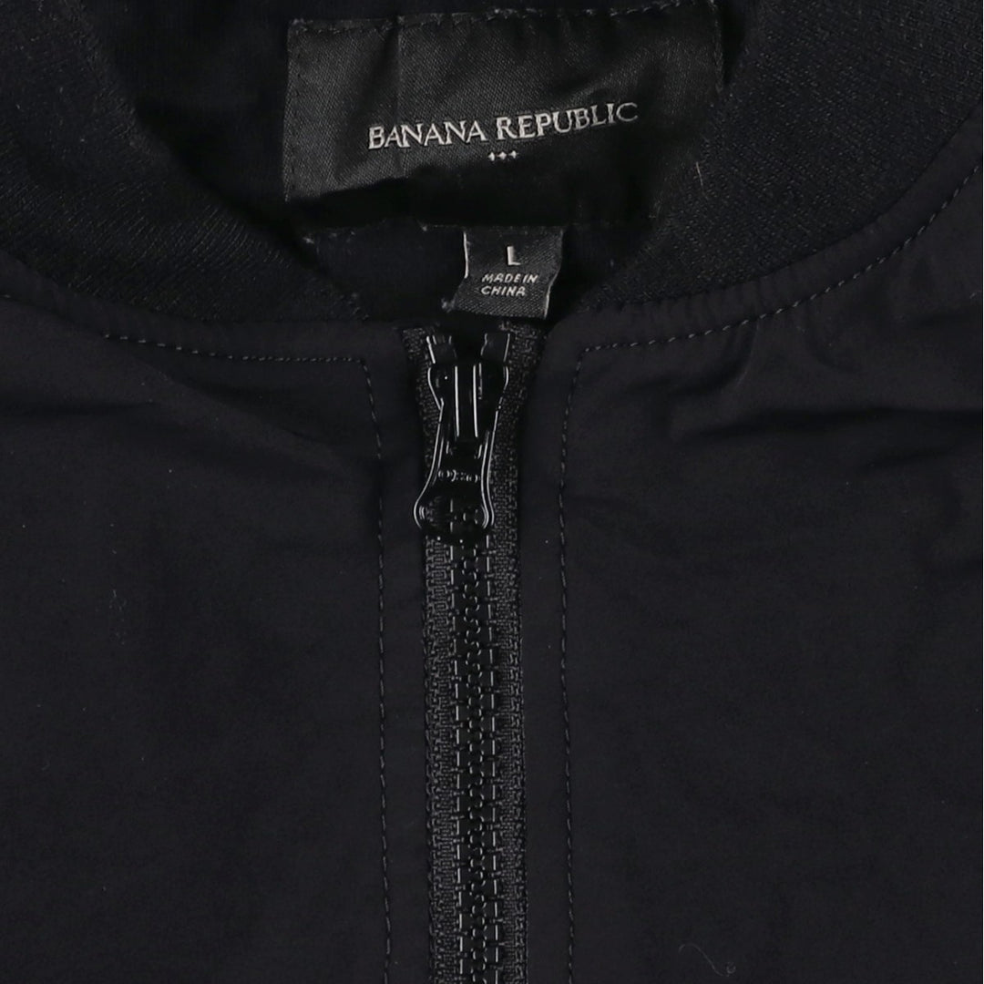 2000'S Banana Republic MA-1 style nylon blouson, men's size L Nylon black type Vintage Second Hand