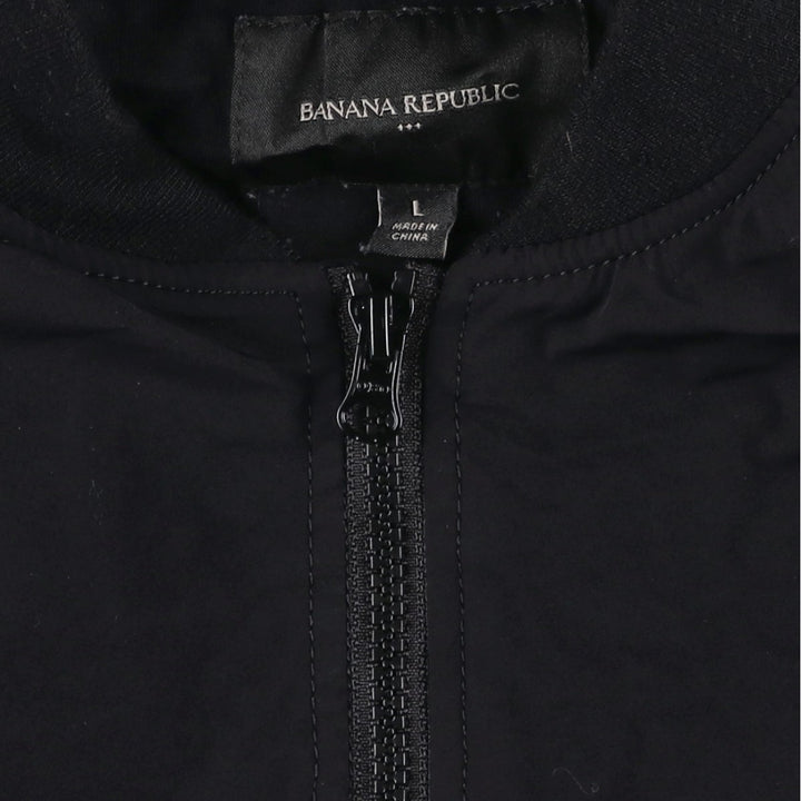 2000'S Banana Republic MA-1 style nylon blouson, men's size L Nylon black type Vintage Second Hand
