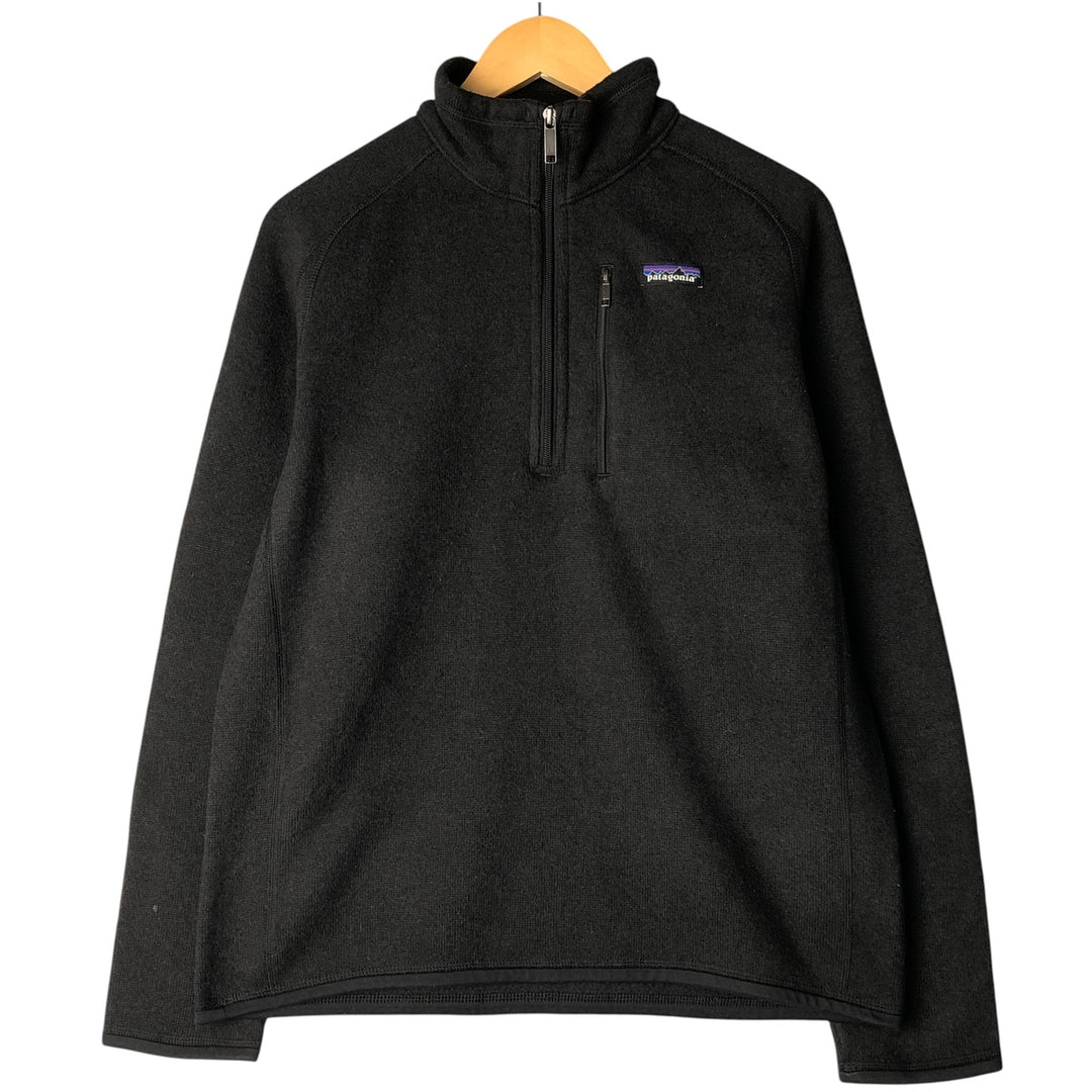 Patagonia Better Sweater 25522FA16 Half-Zip Fleece Pullover, Men's Size Medium polyester black type Vintage Second Hand