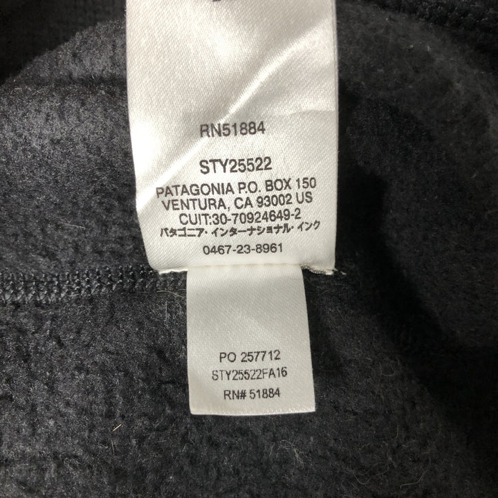 Patagonia Better Sweater 25522FA16 Half-Zip Fleece Pullover, Men's Size Medium polyester black type Vintage Second Hand