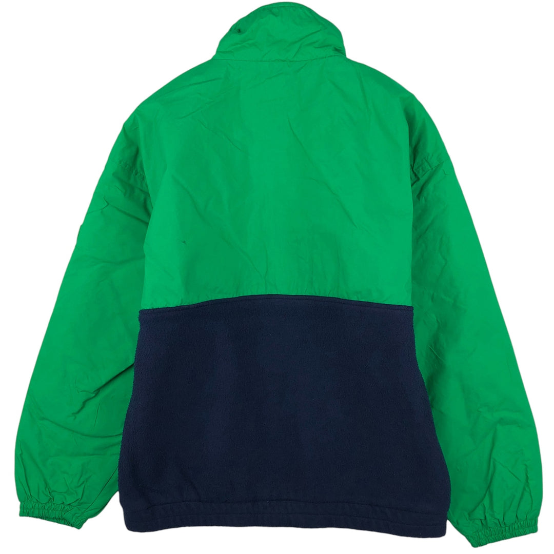 90'S GAP Vintage Half-Zip Nylon and Fleece Jacket, Men's Size Large Nylon green type Vintage Second Hand