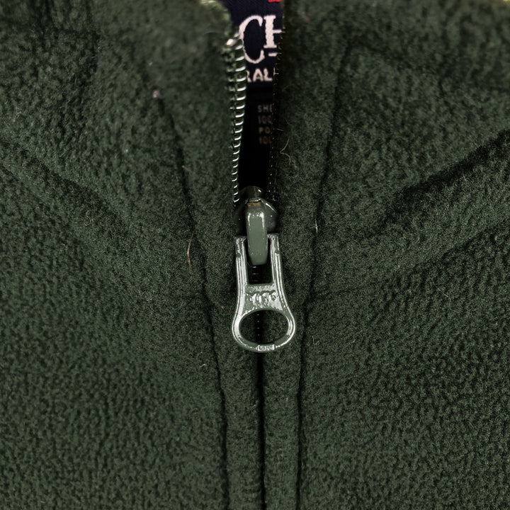 Ralph Lauren CHAPS fleece jacket, men's size L polyester green type Vintage Second Hand