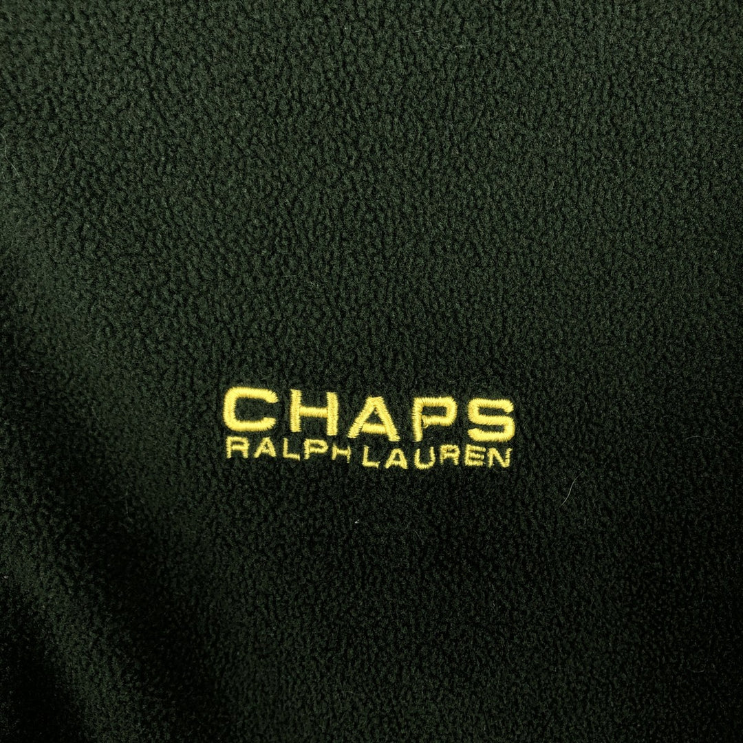 Ralph Lauren CHAPS fleece jacket, men's size L polyester green type Vintage Second Hand