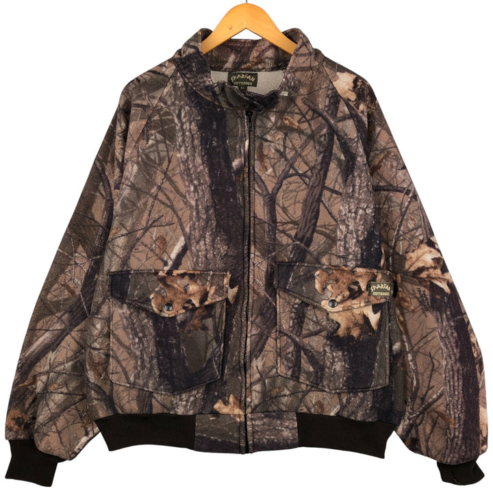 SPARTAN Camouflage Pattern Realtree Camo Fleece Jacket, Made in USA, Men's XL polyester brown type Vintage Second Hand