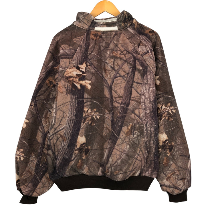 SPARTAN Camouflage Pattern Realtree Camo Fleece Jacket, Made in USA, Men's XL polyester brown type Vintage Second Hand