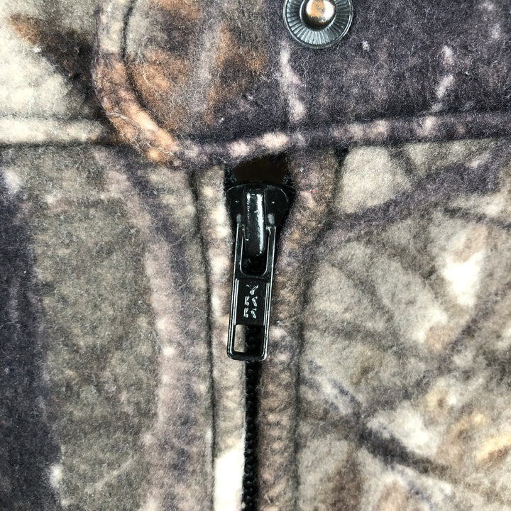 SPARTAN Camouflage Pattern Realtree Camo Fleece Jacket, Made in USA, Men's XL polyester brown type Vintage Second Hand