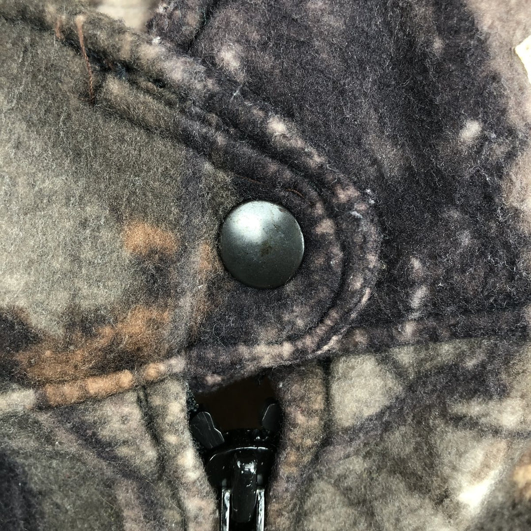 SPARTAN Camouflage Pattern Realtree Camo Fleece Jacket, Made in USA, Men's XL polyester brown type Vintage Second Hand