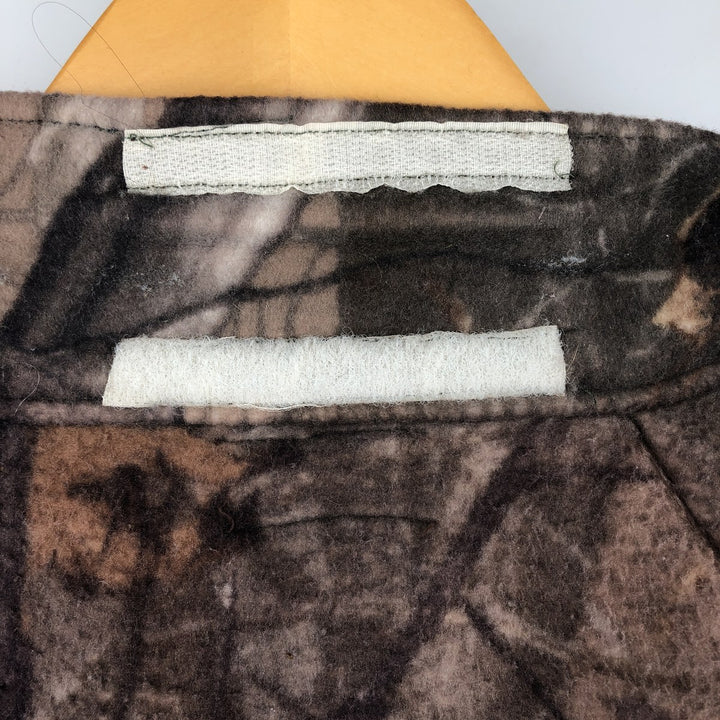 SPARTAN Camouflage Pattern Realtree Camo Fleece Jacket, Made in USA, Men's XL polyester brown type Vintage Second Hand
