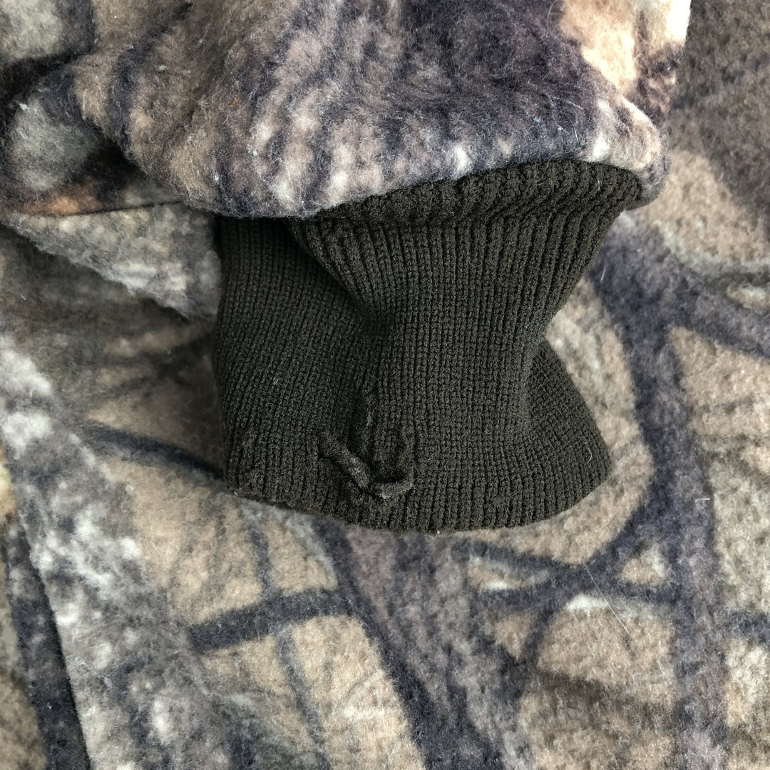 SPARTAN Camouflage Pattern Realtree Camo Fleece Jacket, Made in USA, Men's XL polyester brown type Vintage Second Hand