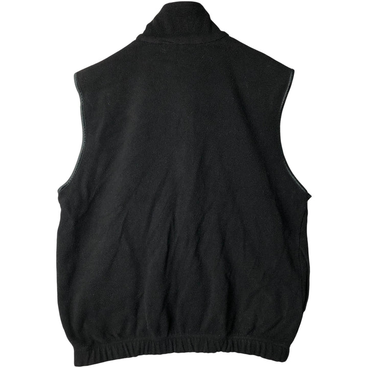 J.America Fleece Vest, Made in USA, Men's Size L polyester black type Vintage Second Hand