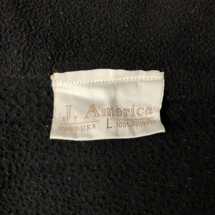 J.America Fleece Vest, Made in USA, Men's Size L polyester black type Vintage Second Hand