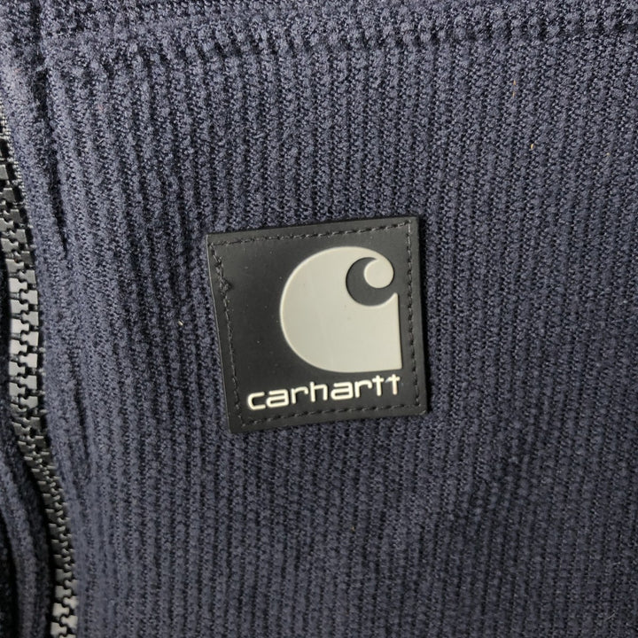 Carhartt fleece vest, men's size L polyester navy blue type Vintage Second Hand