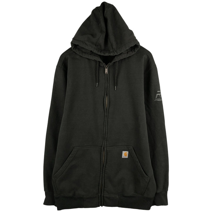 Carhartt Loose Fit Sweat Full Zip Hoodie, Men's XL cotton Green type dark green Vintage Second Hand