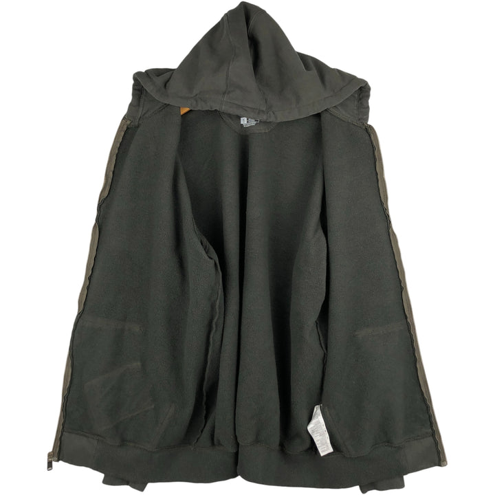 Carhartt Loose Fit Sweat Full Zip Hoodie, Men's XL cotton Green type dark green Vintage Second Hand