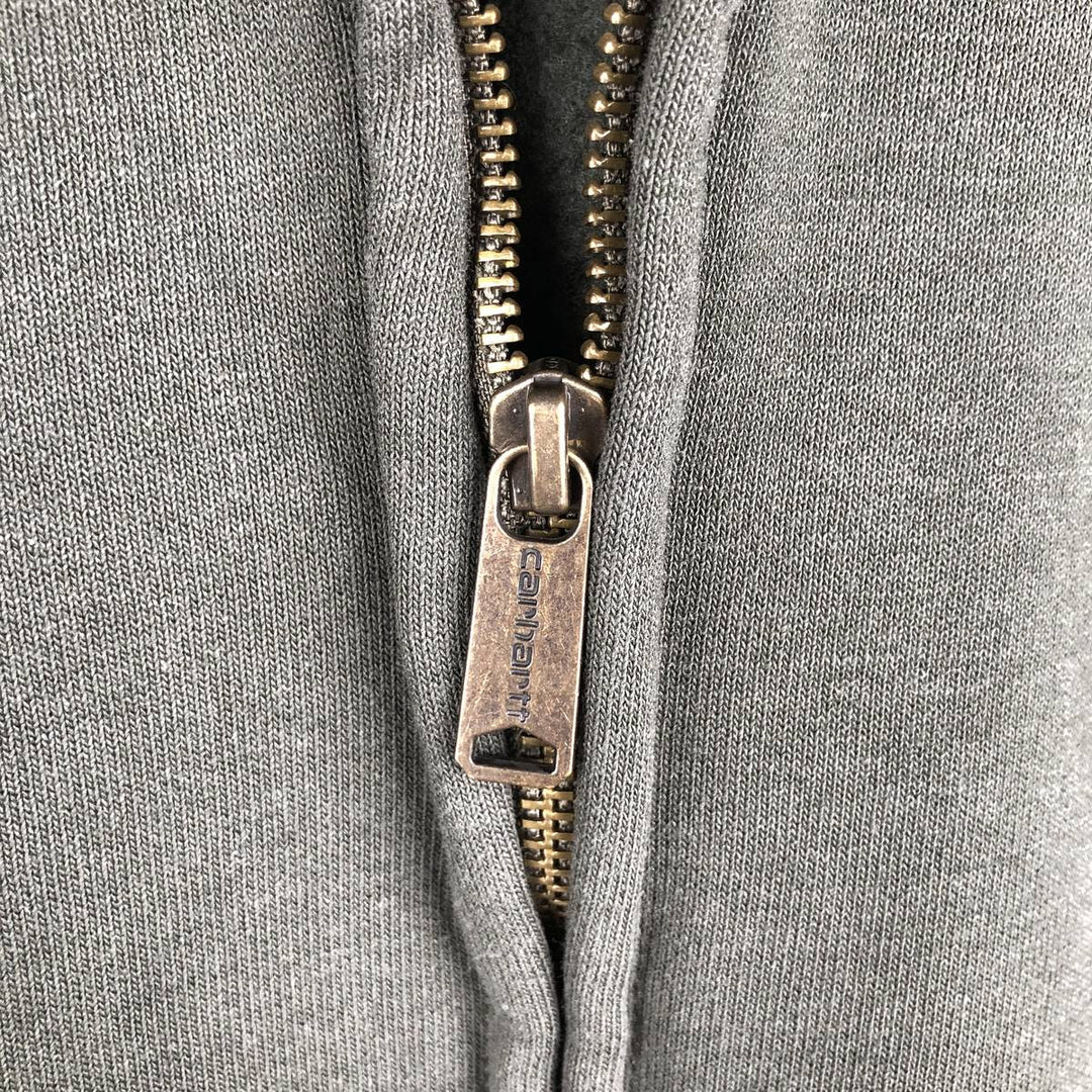 Carhartt Loose Fit Sweat Full Zip Hoodie, Men's XL cotton Green type dark green Vintage Second Hand