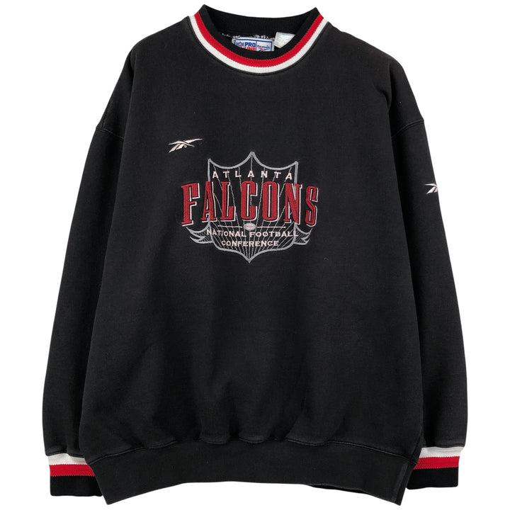 Vintage 1990'S Reebok NFL Atlanta Falcons sweatshirt, size L, men's cotton black type Vintage Second Hand