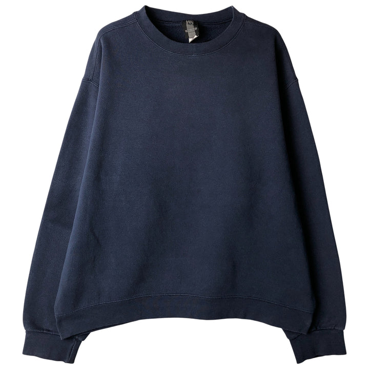 2000s~ Nike Golf Plain Blank Sweatshirt, Made in USA, Men's Size XL cotton navy blue type Vintage Second Hand
