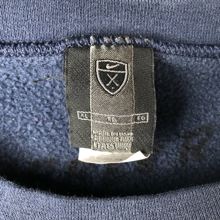 2000s~ Nike Golf Plain Blank Sweatshirt, Made in USA, Men's Size XL cotton navy blue type Vintage Second Hand