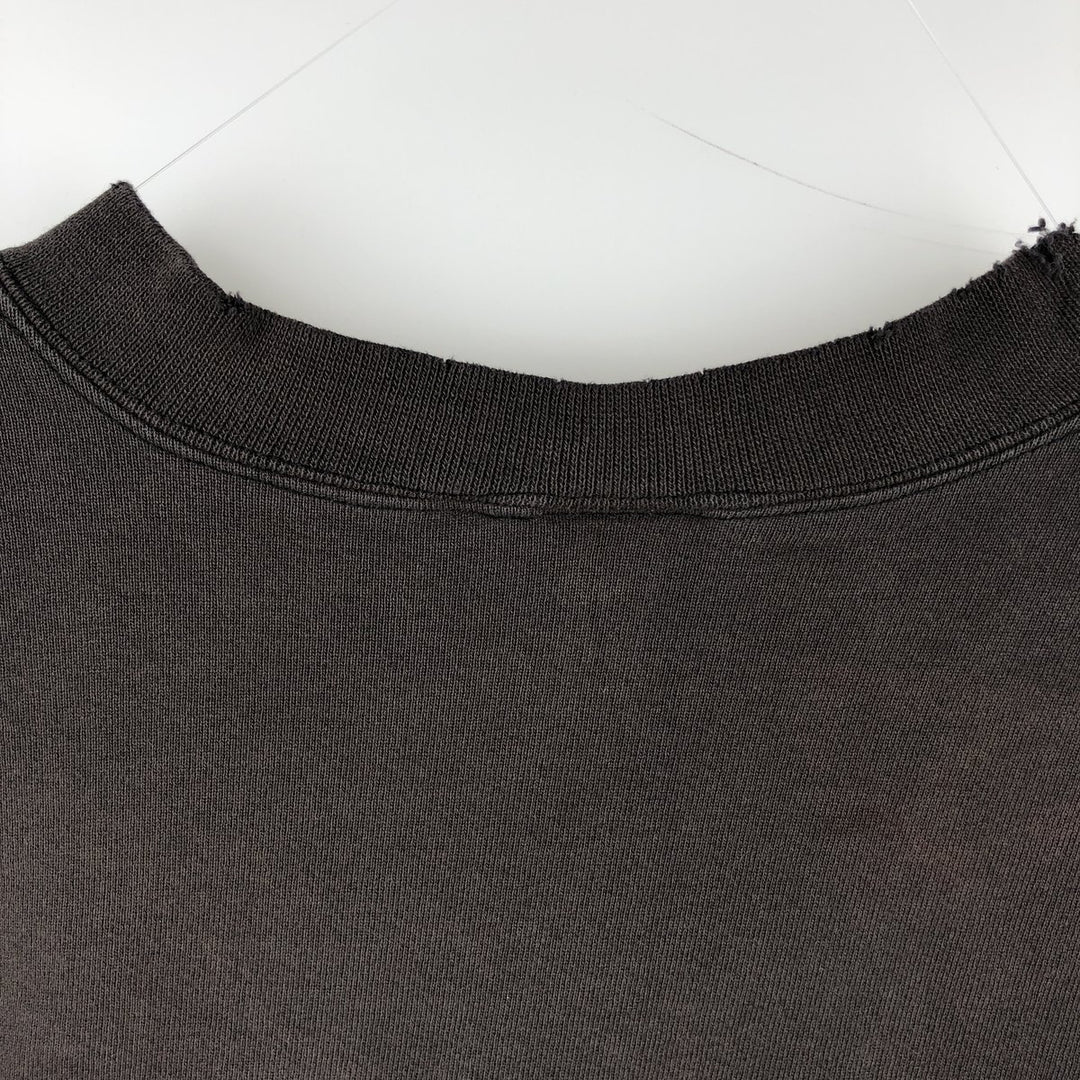90'S Nike One Point Logo Sweatshirt Trainer Made in USA Men's L Size Vintage cotton black type Vintage Second Hand