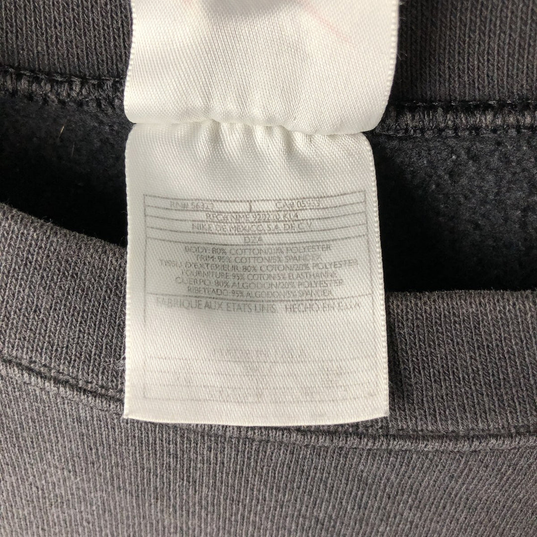 Vintage 90'S Nike One-Point Logo Sweatshirt, Made in USA, Men's XXL cotton Charcoal Vintage Second Hand