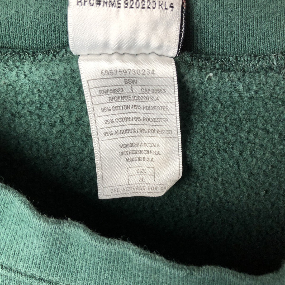 90'S Nike Logo Sweatshirt, Made in USA, Men's XL, Vintage cotton Green type dark green Vintage Second Hand