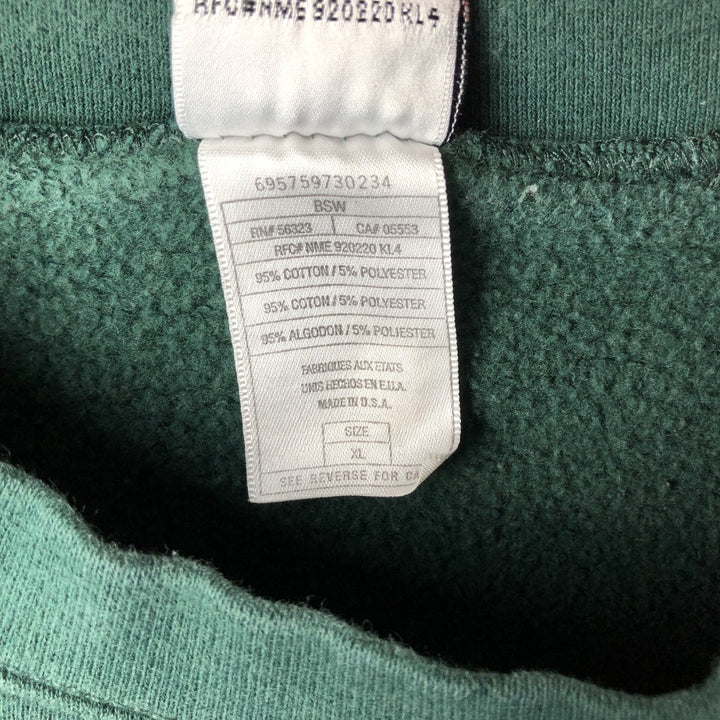 90'S Nike Logo Sweatshirt, Made in USA, Men's XL, Vintage cotton Green type dark green Vintage Second Hand