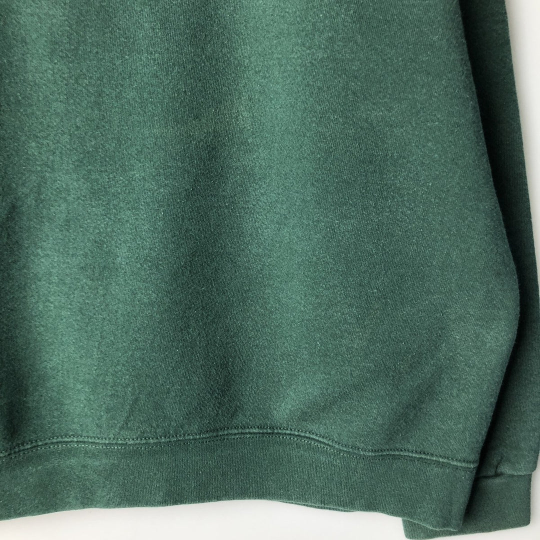 90'S Nike Logo Sweatshirt, Made in USA, Men's XL, Vintage cotton Green type dark green Vintage Second Hand