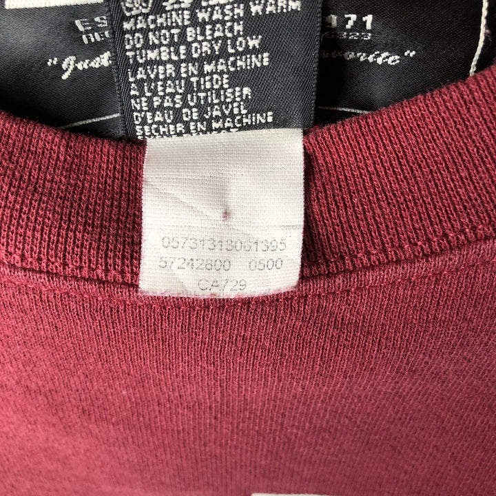 Nike logo sweatshirt, size L, men's cotton burgundy type Vintage Second Hand
