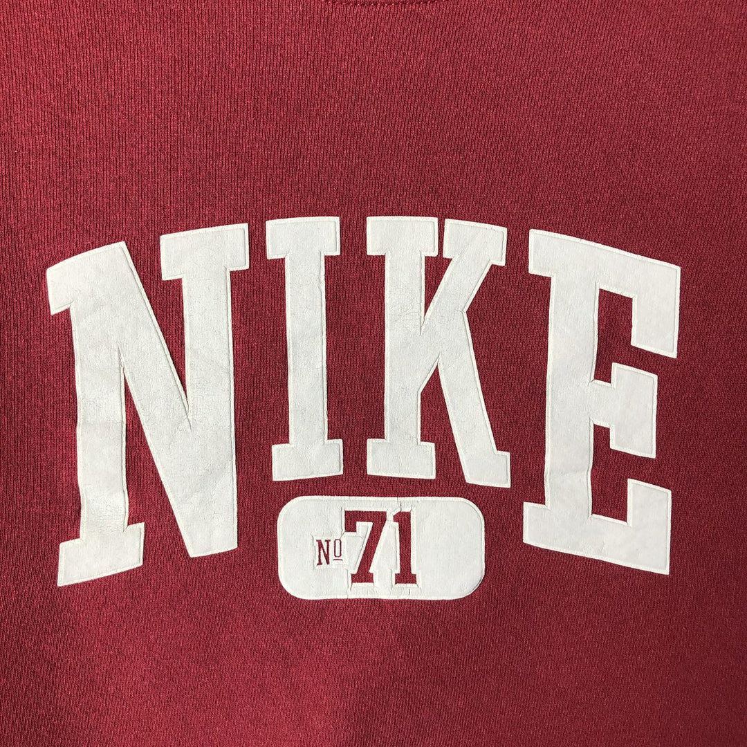 Nike logo sweatshirt, size L, men's cotton burgundy type Vintage Second Hand
