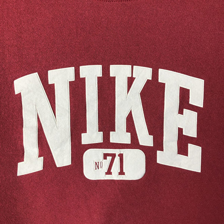 Nike logo sweatshirt, size L, men's cotton burgundy type Vintage Second Hand