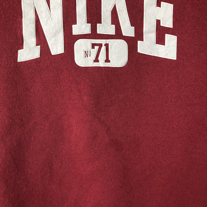 Nike logo sweatshirt, size L, men's cotton burgundy type Vintage Second Hand