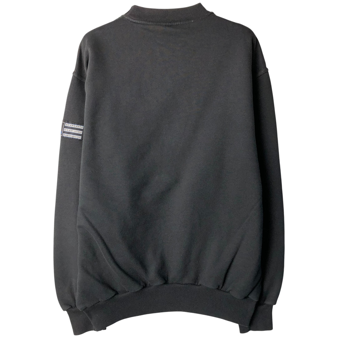 Vintage 90s-00'S Adidas CORPORATE LOGO LINE sweatshirt with one-point logo, size M, men's cotton black type Vintage Second Hand