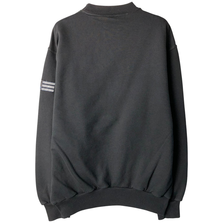 Vintage 90s-00'S Adidas CORPORATE LOGO LINE sweatshirt with one-point logo, size M, men's cotton black type Vintage Second Hand
