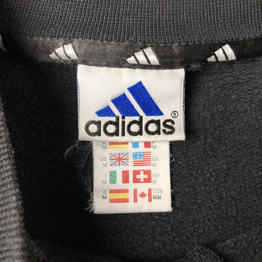 Vintage 90s-00'S Adidas CORPORATE LOGO LINE sweatshirt with one-point logo, size M, men's cotton black type Vintage Second Hand