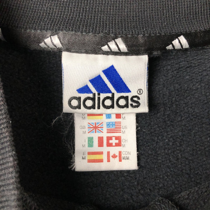 Vintage 90s-00'S Adidas CORPORATE LOGO LINE sweatshirt with one-point logo, size M, men's cotton black type Vintage Second Hand