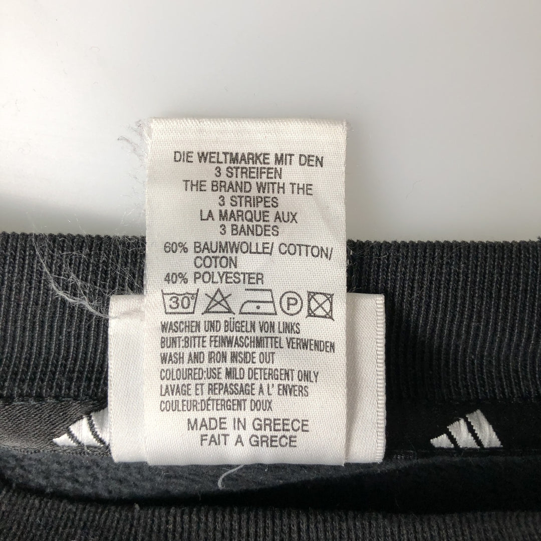 Vintage 90s-00'S Adidas CORPORATE LOGO LINE sweatshirt with one-point logo, size M, men's cotton black type Vintage Second Hand