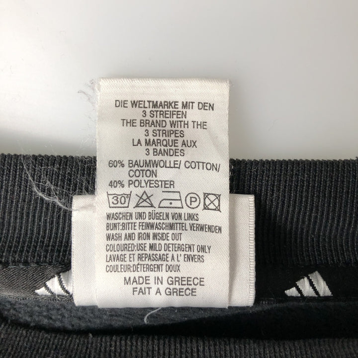 Vintage 90s-00'S Adidas CORPORATE LOGO LINE sweatshirt with one-point logo, size M, men's cotton black type Vintage Second Hand