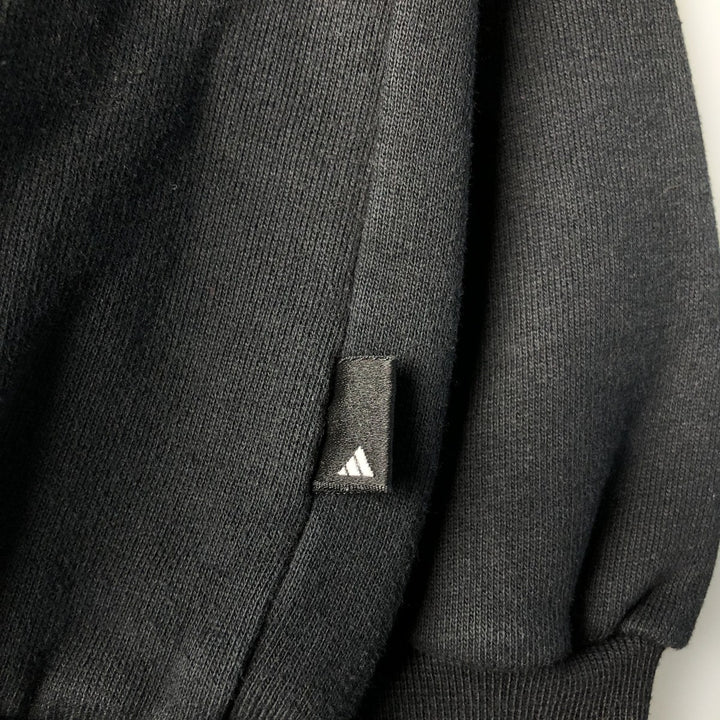 Vintage 90s-00'S Adidas CORPORATE LOGO LINE sweatshirt with one-point logo, size M, men's cotton black type Vintage Second Hand